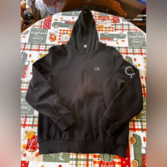 Calvin Klein Black Zip-Up Hoodie - Picture 1 of 5